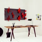 Bibliotek Design Battikuore 186x101 (3 hyllor) Mabele Viadurini