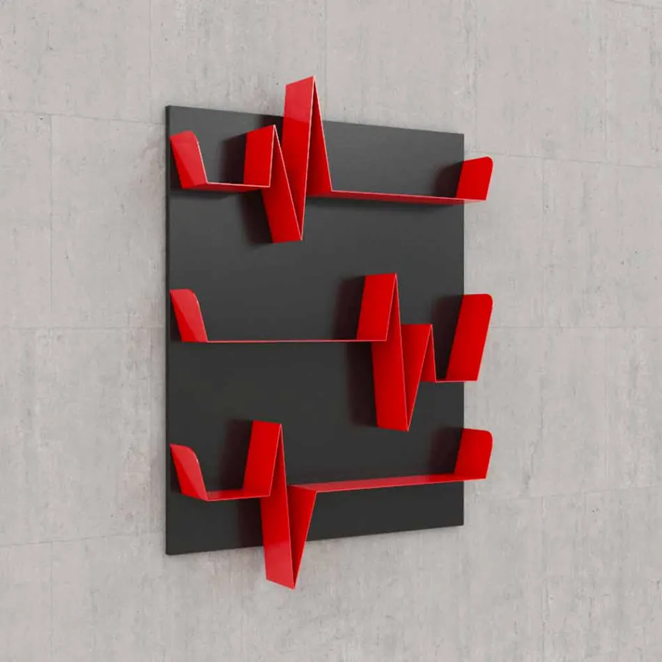 Bibliotek Design Battikuore 90x127 (3 hyllor) Mabele Viadurini