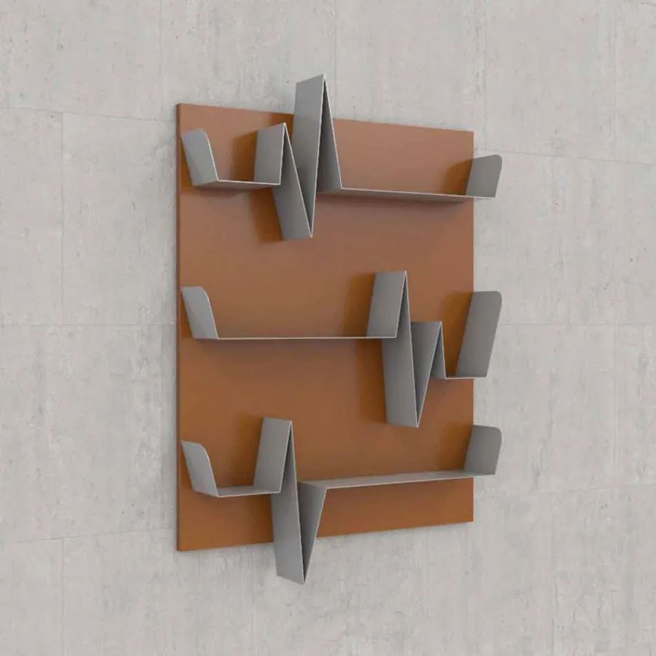 Bibliotek Design Battikuore 90x127 (3 hyllor) Mabele Viadurini