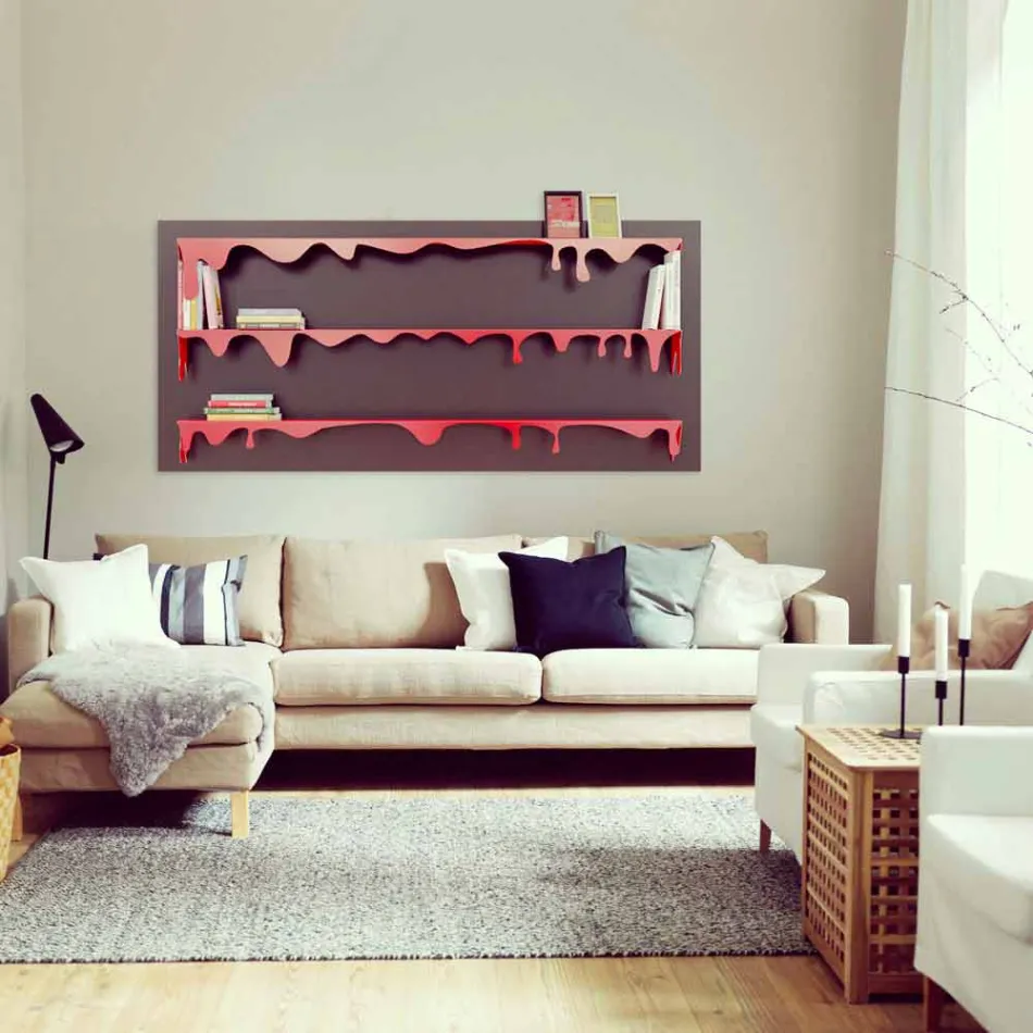 Bibliotek Design Kolata 186x86 (3 hyllor) Mabele Viadurini