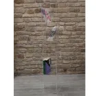 Fristående pelarbokhylla i transparent akrylkristall - Corrige Viadurini