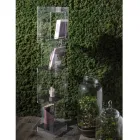 Fristående bokhylla i transparent eller rökt akrylkristall - Icaria Viadurini