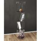 Fristående bokhylla i transparent eller rökt akrylkristall - Icaria Viadurini