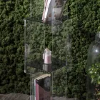 Fristående bokhylla i transparent eller rökt akrylkristall - Icaria Viadurini