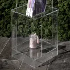 Fristående bokhylla i transparent eller rökt akrylkristall - Icaria Viadurini