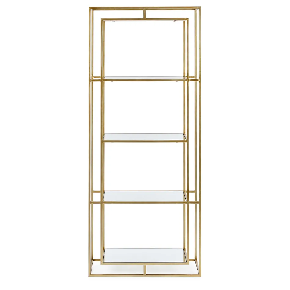 Fristående stål- och glashyllor Bokhylla Elegant design - Noralea Viadurini