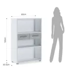 Melaminbelagd bokhylla i trä i olika storlekar - plåt Viadurini