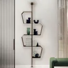 Målad metallbokhylla med justerbara ben Tillverkad i Italien - Fernanda Viadurini