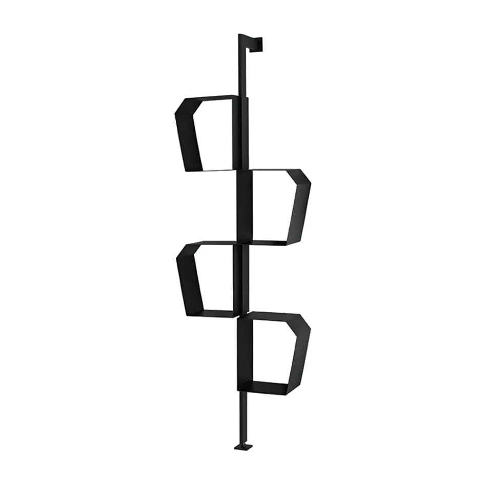 Målad metallbokhylla med justerbara ben Tillverkad i Italien - Fernanda Viadurini