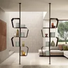 Målad metallbokhylla med justerbara ben Tillverkad i Italien - Fernanda Viadurini