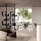 Målad metallbokhylla med justerbara ben Tillverkad i Italien - Fernanda Viadurini