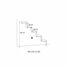 Bokhylla för föremål på väggen Originaldesign i glasstege - Volano Viadurini