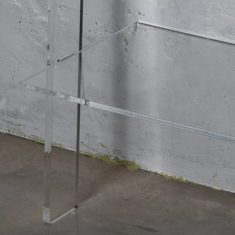 Vardagsrumsbokhylla i transparent akrylkristall 2 storlekar - Parotta Viadurini