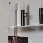 Vardagsrumsbokhylla i transparent akrylkristall 2 storlekar - Parotta Viadurini