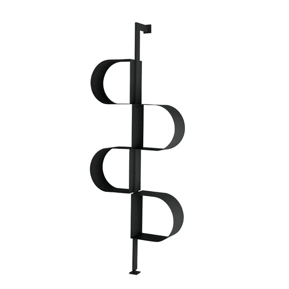 Fatima målad metall vertikal bokhylla med justerbara ben Viadurini