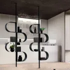 Fatima målad metall vertikal bokhylla med justerbara ben Viadurini