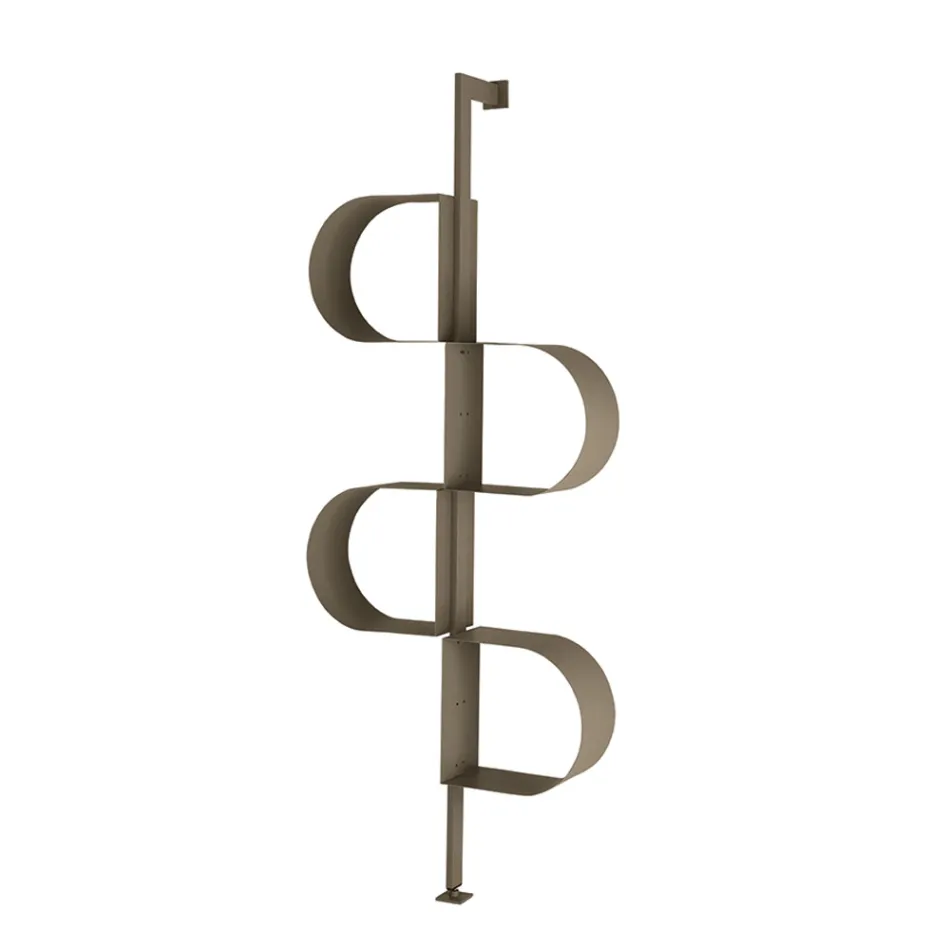 Fatima målad metall vertikal bokhylla med justerbara ben Viadurini