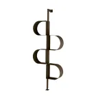 Fatima målad metall vertikal bokhylla med justerbara ben Viadurini