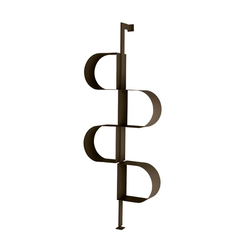 Fatima målad metall vertikal bokhylla med justerbara ben Viadurini