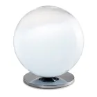 Isotta bordslampa i glas och metall i två storlekar Tillverkad i Italien Viadurini