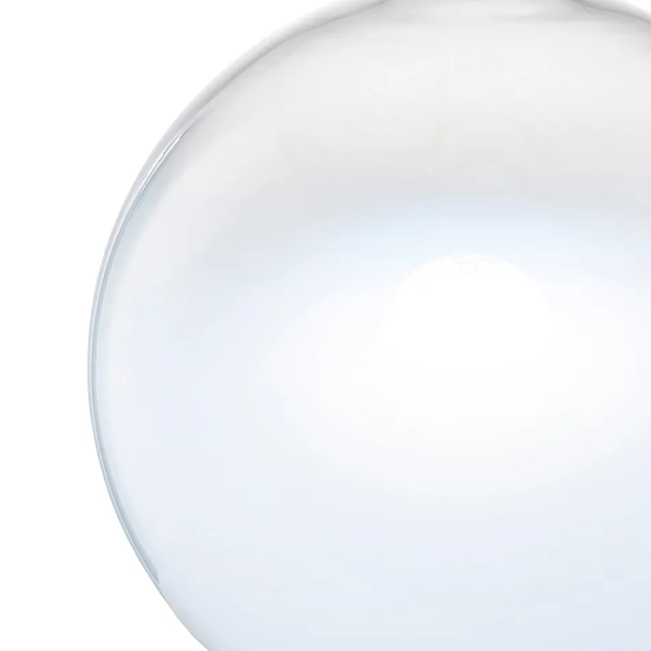 Isotta bordslampa i glas och metall i två storlekar Tillverkad i Italien Viadurini