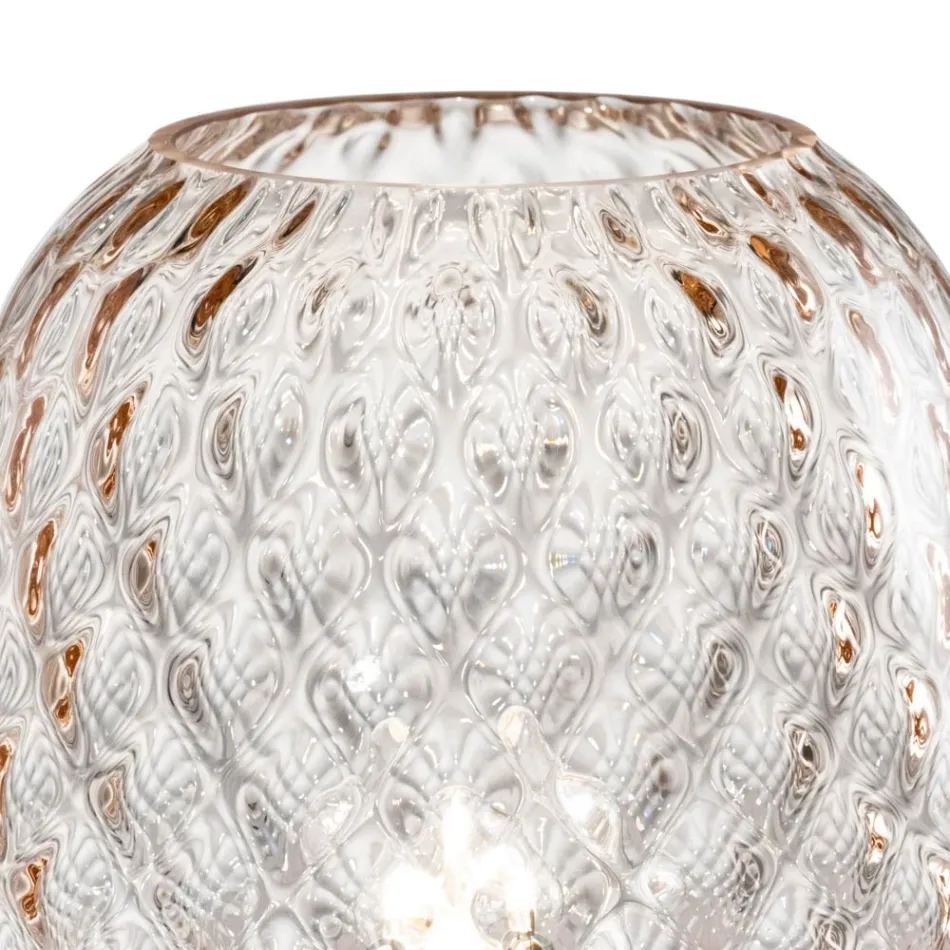 Liten handblåst glasbordslampa tillverkad i Italien - Elisia  Viadurini