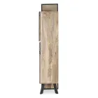 Skänk 2 dörrar 2 lådor i mangoträ och stål Homemotion - Signorino Viadurini