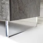 Skänk med 2 dörrar och 2 centrala öppna fack i melamin Tillverkad i Italien - Minnie Viadurini