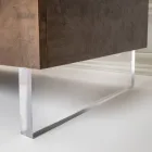 Skänk med 2 dörrar och 2 centrala öppna fack i melamin Tillverkad i Italien - Minnie Viadurini