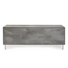 Skänk med 2 dörrar och 2 centrala öppna fack i melamin Tillverkad i Italien - Minnie Viadurini