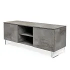 Skänk med 2 dörrar och 2 centrala öppna fack i melamin Tillverkad i Italien - Minnie Viadurini