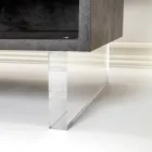 Skänk med 2 dörrar och 2 sidoöppna fack i melamin Tillverkad i Italien - Mus Viadurini