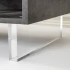 Skänk med 2 dörrar och 2 sidoöppna fack i melamin Tillverkad i Italien - Mus Viadurini