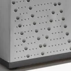 Skänk med 3 dörrar och 3 innerhyllor, dekoration i gjuterialuminium - Scorpion Viadurini