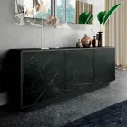 Skänk med 3 dörrar och lackad och laminerad struktur Tillverkad i Italien - Ferrara Viadurini