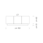 Skänk med 3 dörrar och lackad och laminerad struktur Tillverkad i Italien - Ferrara Viadurini