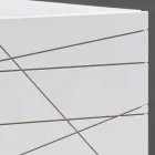 Skänk med 3 dörrar i målat träagglomerat - Ariete Viadurini