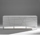 Skänk med 3 dörrar i målat träagglomerat - Ariete Viadurini