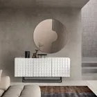 Skänk med 3 dörrar i MDF täckt med lackerad PVC Tillverkad i Italien - Dorotea Viadurini