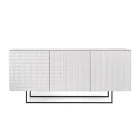 Skänk med 3 dörrar i MDF täckt med lackerad PVC Tillverkad i Italien - Dorotea Viadurini