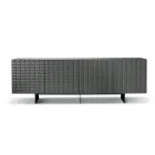 Skänk med 4 dörrar i MDF täckt med lackerad PVC Tillverkad i Italien - Dorotea Viadurini