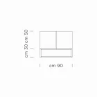 Skänk med Push-Pull-öppningsdörrar i blockboard-trä Tillverkad i Italien - Salerno Viadurini