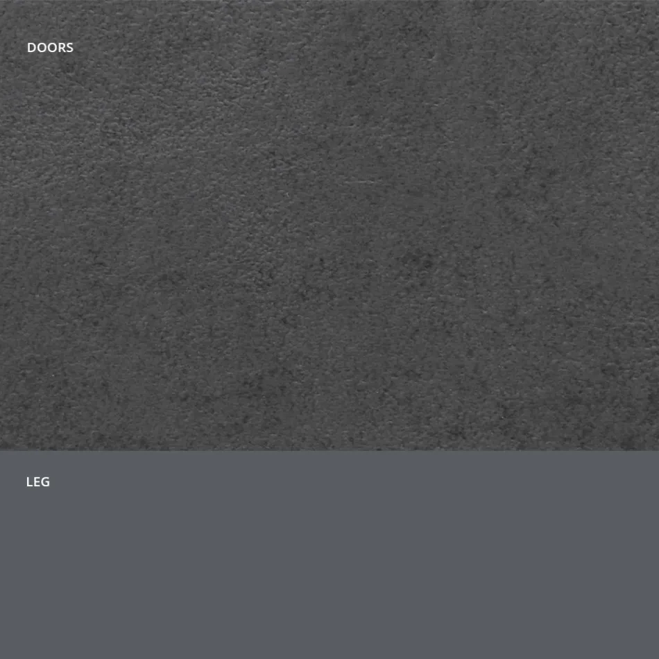 Skänk med steneffekt HPL-laminatdörrar Tillverkad i Italien - Fiorenza Viadurini