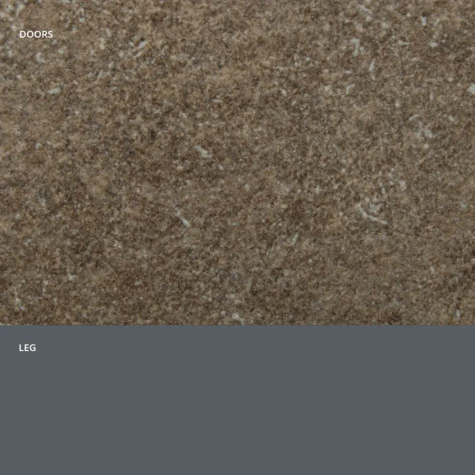 Skänk med steneffekt HPL-laminatdörrar Tillverkad i Italien - Fiorenza Viadurini