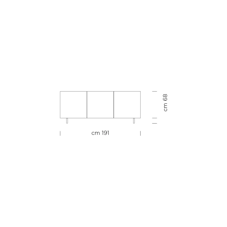Skänk med steneffekt HPL-laminatdörrar Tillverkad i Italien - Fiorenza Viadurini