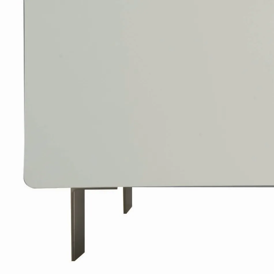 Skänk med kropp och dörrar i Mdf 4-fots bas Tillverkad i Italien - Korall Viadurini