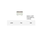 Skänk med struktur i vit Mdf 2 järnfötter Tillverkad i Italien - Korall Viadurini