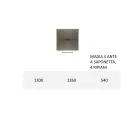 Skänk med Mdf-struktur och bas med centralfot Tillverkad i Italien Viadurini