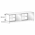 2-dörrs designkedja i rökt glas tillverkat i Italien - Sciocca Viadurini