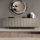 Skänk för inomhusbruk med 4 rutiga dörrar Tillverkad i Italien - Elisabetta Viadurini